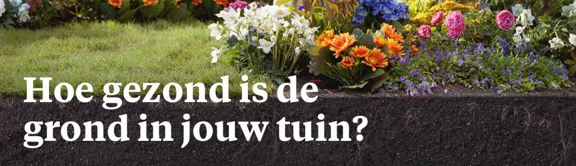 Laat gratis je grond testen in de winkel.  Laat gratis je grond testen in de winkel.